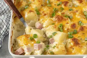 Cheesy Ham And Potato Casserole