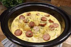 Cheesy Potato Kielbasa Soup