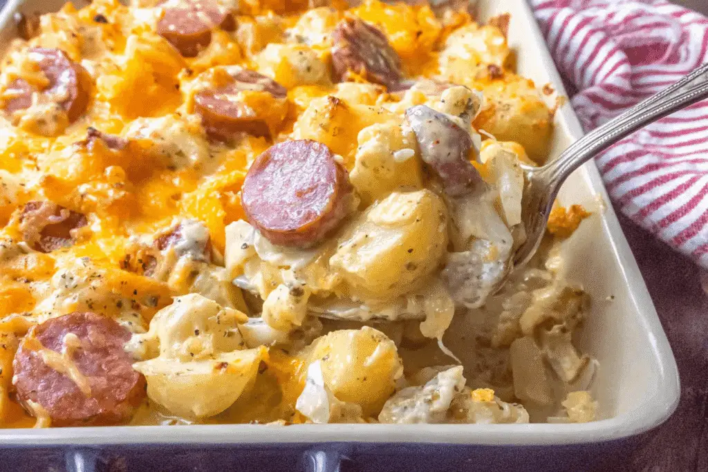 Cheesy Ranch Potatoes And Smoked Sausage Recipe