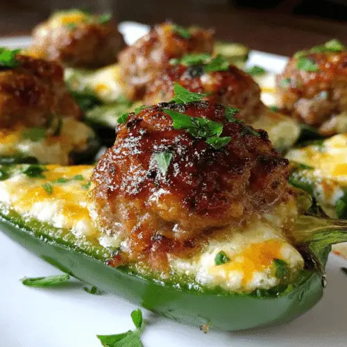 Cheesy Sausage Stuffed Jalapeños Recipe