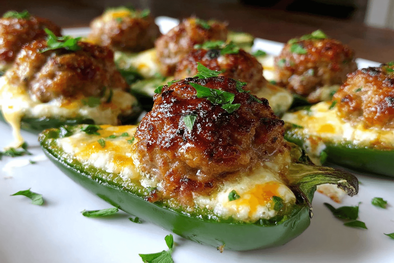 Cheesy Sausage Stuffed Jalapeños Recipe