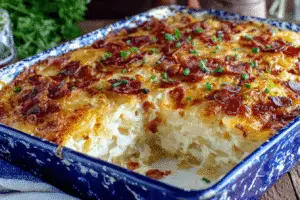 Cheesy Scalloped Potato and Bacon Casserole