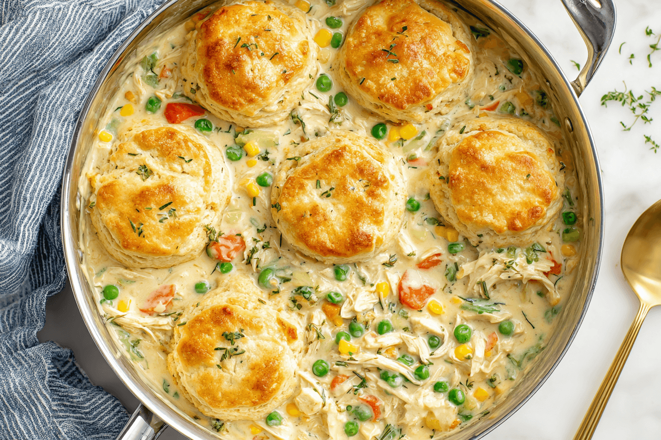 Chicken Pot Pie With Biscuits Recipe