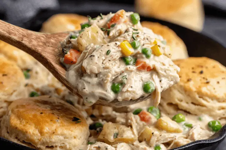 Classic Chicken Pot Pie with Biscuits Recipe