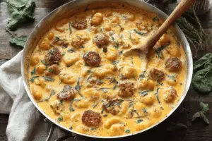 Creamy Butternut Squash Gnocchi With Sausage