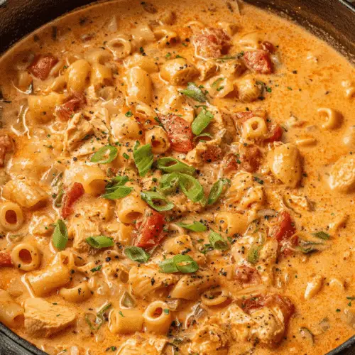 Creamy Cajun Chicken Pasta Soup Recipe