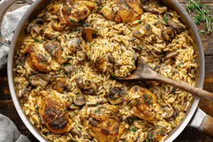 Creamy Chicken Marsala Orzo