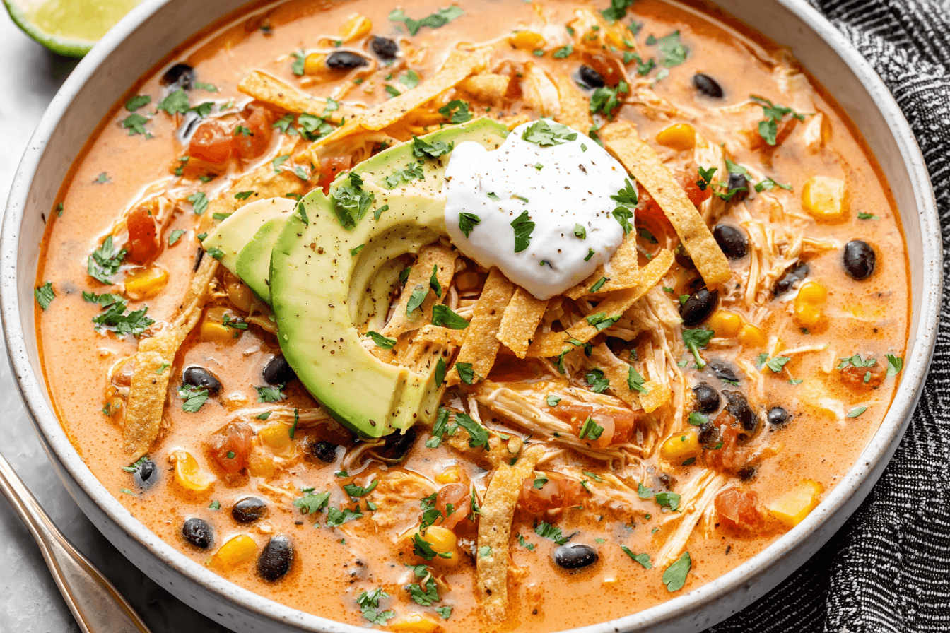Creamy Chicken Tortilla Soup Recipe
