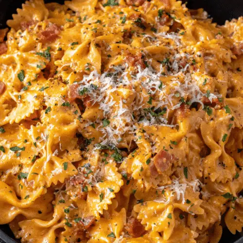 Creamy Pumpkin Bacon Pasta Recipe