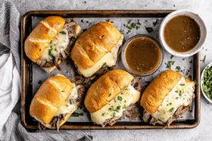 Crockpot French Dip Sandwiches