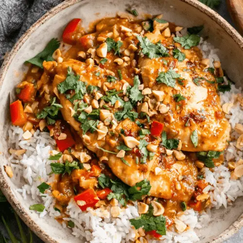 Crockpot Thai Peanut Chicken Recipe