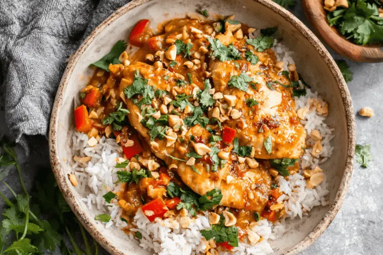 Crockpot Thai Peanut Chicken Recipe