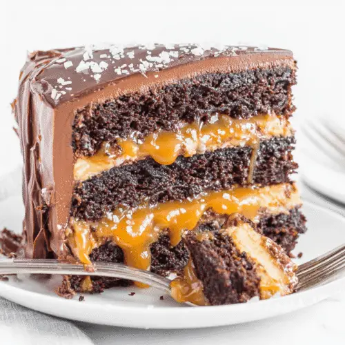 Decadent Chocolate Cake with Salted Caramel Frosting Recipe
