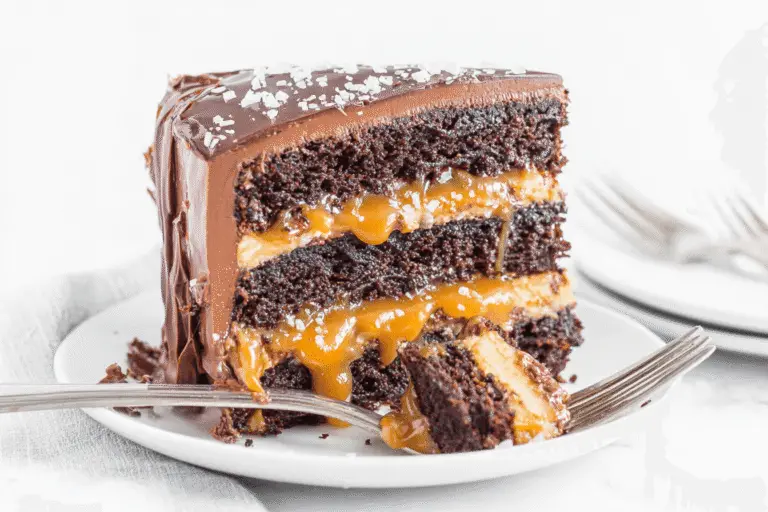 Decadent Chocolate Cake with Salted Caramel Frosting Recipe