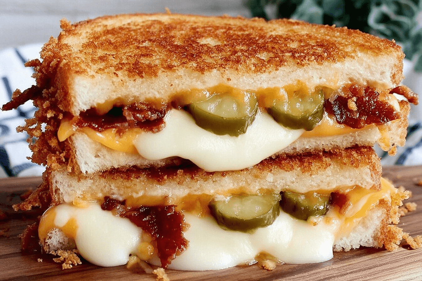 Dill Pickle Bacon Grilled Cheese Recipe