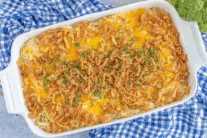 French Onion Chicken Orzo Casserole