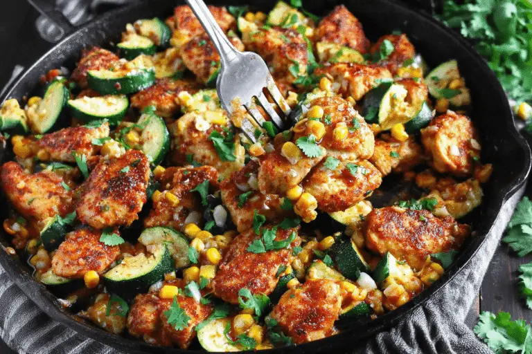Garlic Butter Chicken With Zucchini And Corn Recipe