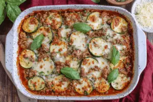 Ground Beef Zucchini Bake