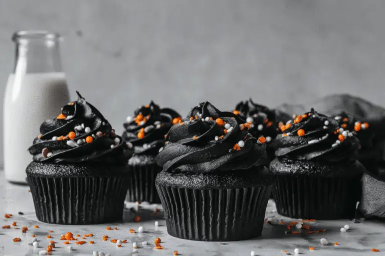 Halloween Moist Black Velvet Cupcakes Recipe