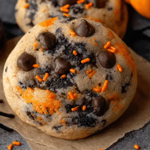Halloween Oreo Stuffed Chocolate Chip Cookies Recipe