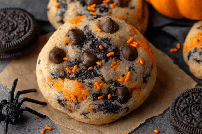 Halloween Oreo Stuffed Chocolate Chip Cookies Recipe