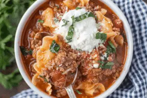 High Protein Lasagna Soup