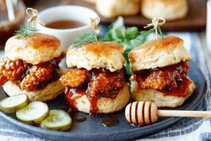 Hot Honey Chicken Biscuits