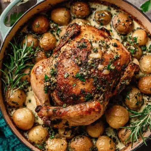 Lemon Herb Pot Roast Chicken Recipe
