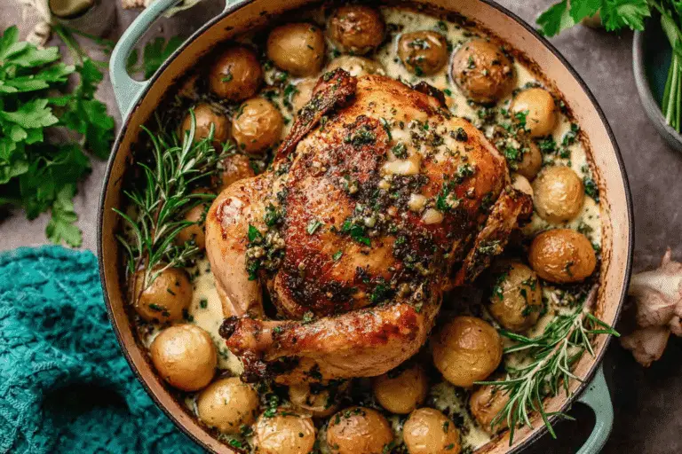 Lemon Herb Pot Roast Chicken Recipe
