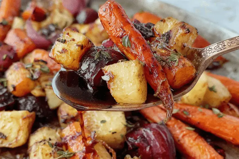 Maple Dijon Roasted Apples & Carrots Recipe