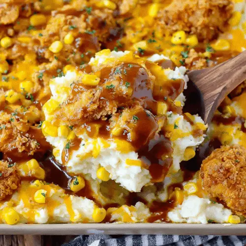 Mashed Potato Casserole With Crispy Chicken Recipe