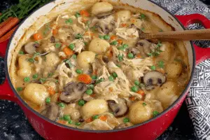 One Pot Gnocchi Chicken Pot Pie