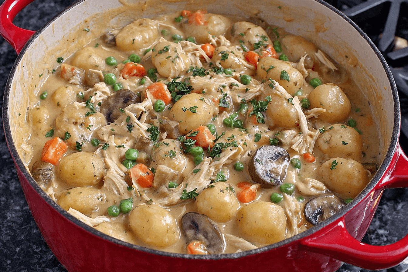 One Pot Gnocchi Chicken Pot Pie Recipe