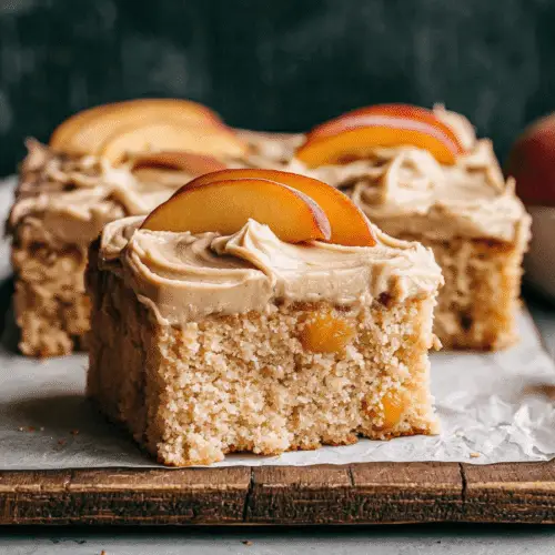 Peach Cake With Brown Sugar Frosting Recipe