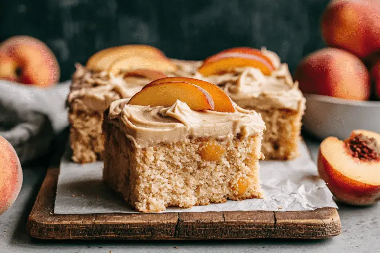 Peach Cake With Brown Sugar Frosting Recipe
