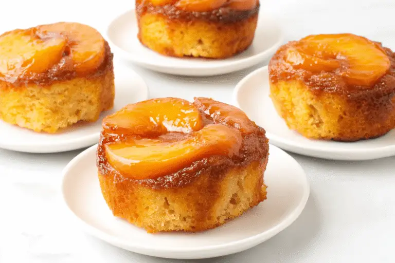 Peach Upside Down Mini Cakes Recipe