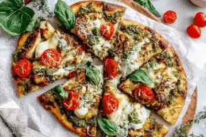 Pesto Chicken Flatbread