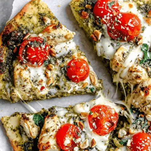 Pesto Chicken Flatbread Recipe