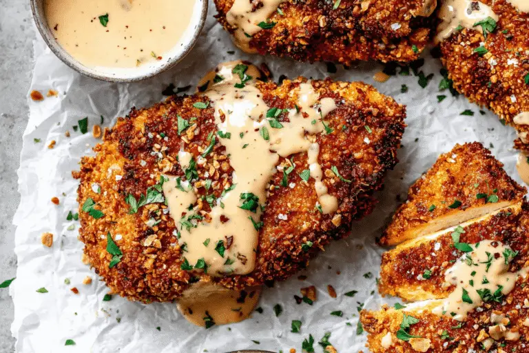 Pretzel Chicken With Mustard-Cheddar Sauce Recipe
