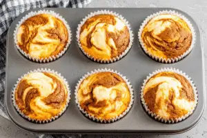 Pumpkin Cream Cheese Swirl Muffins