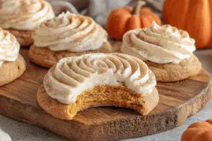 Pumpkin Spice Sugar Cookies with Cinnamon Frosting