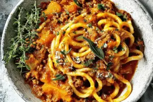 Pumpkin and Beef Bolognese