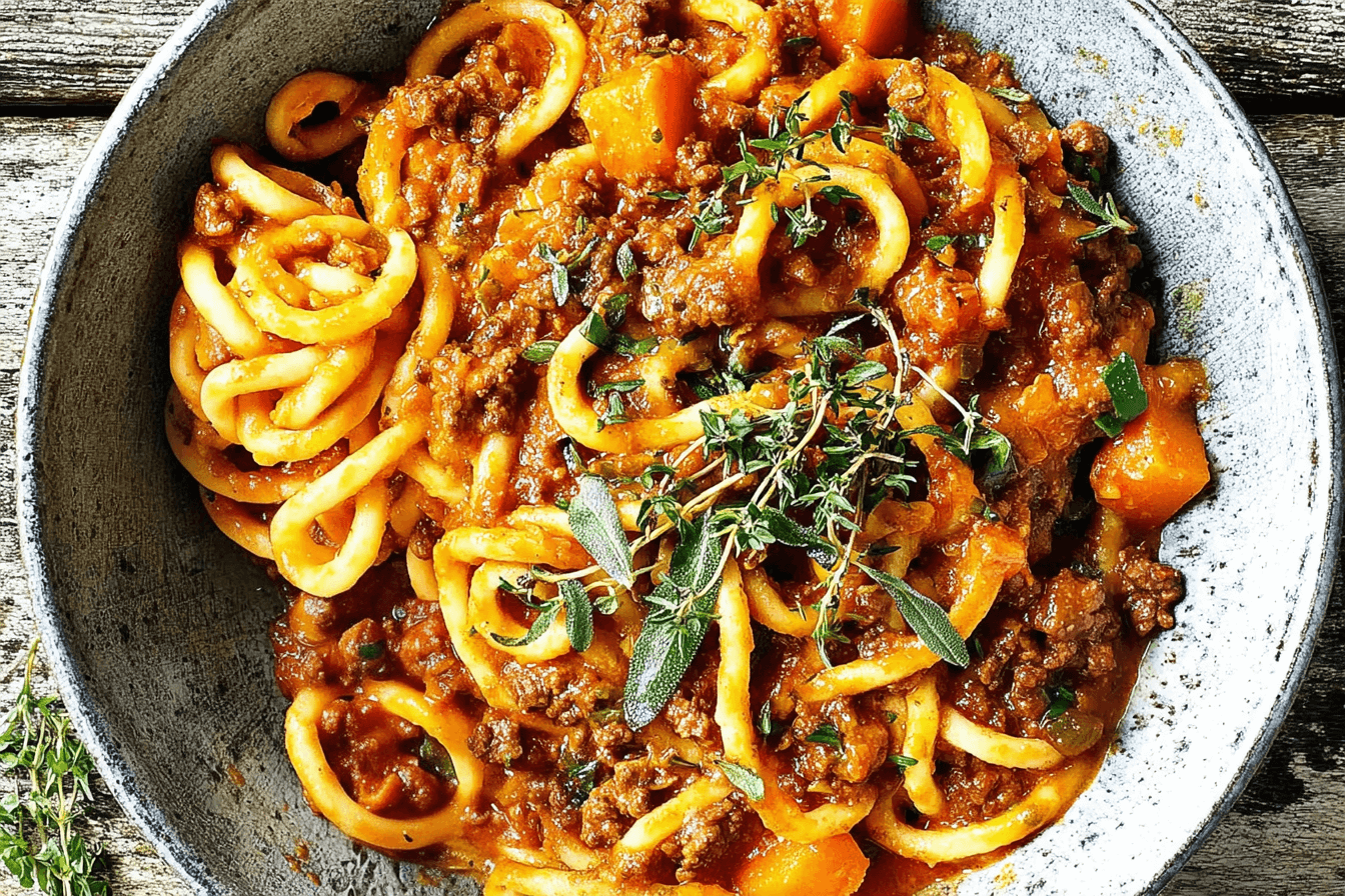 Pumpkin and Beef Bolognese Recipe