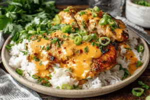 Skillet Bang Bang Chicken Thighs