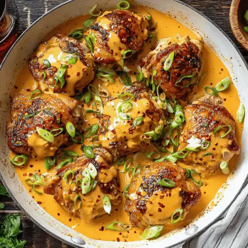 Skillet Bang Bang Chicken Thighs Recipe