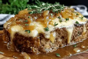 Slow Cooker French Onion Meatloaf