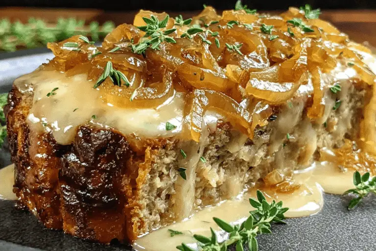 Slow Cooker French Onion Meatloaf Recipe