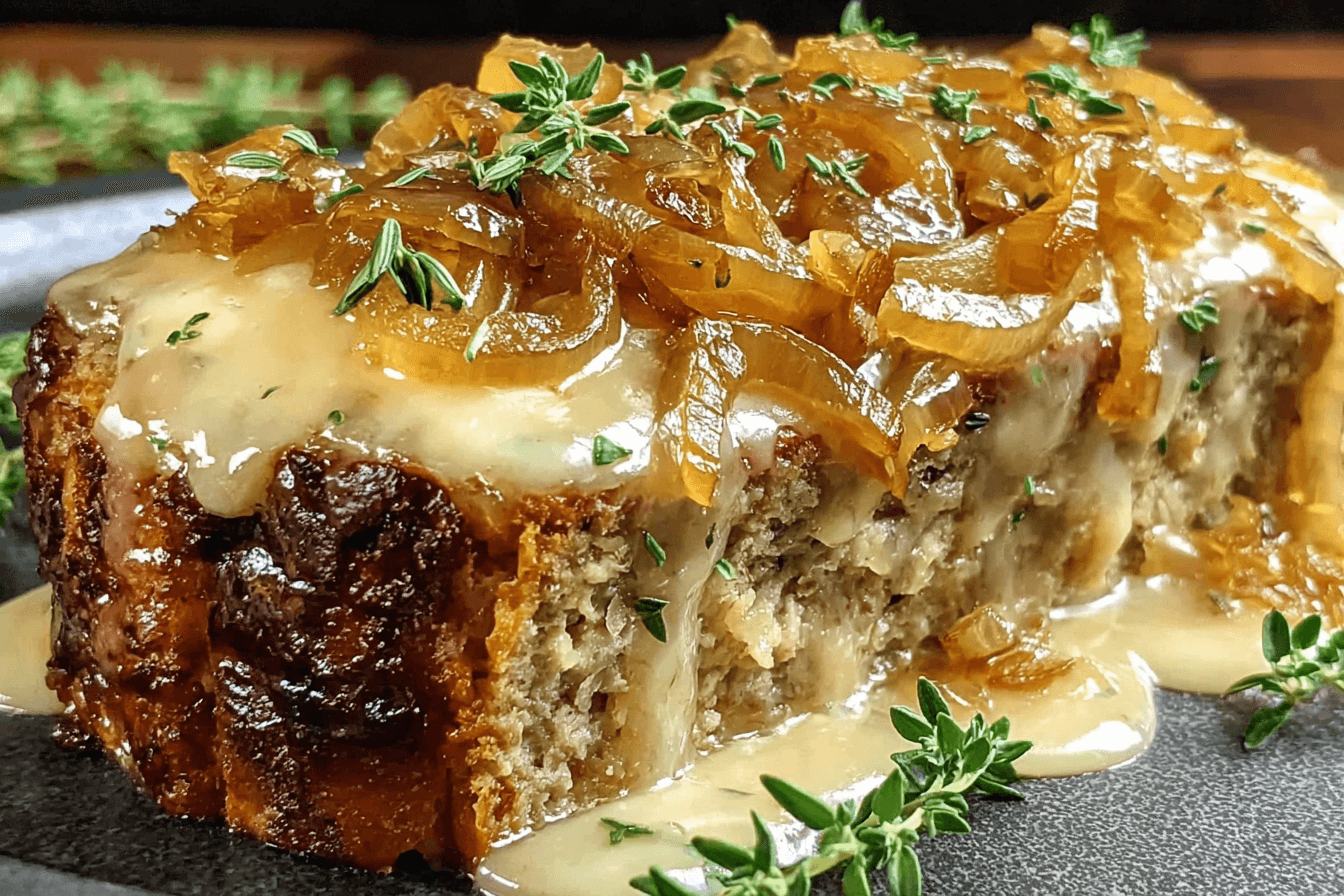 Slow Cooker French Onion Meatloaf Recipe