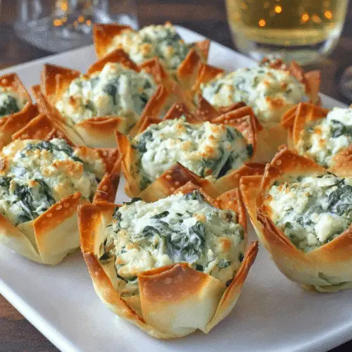 Spinach and Artichoke Wonton Cups Recipe