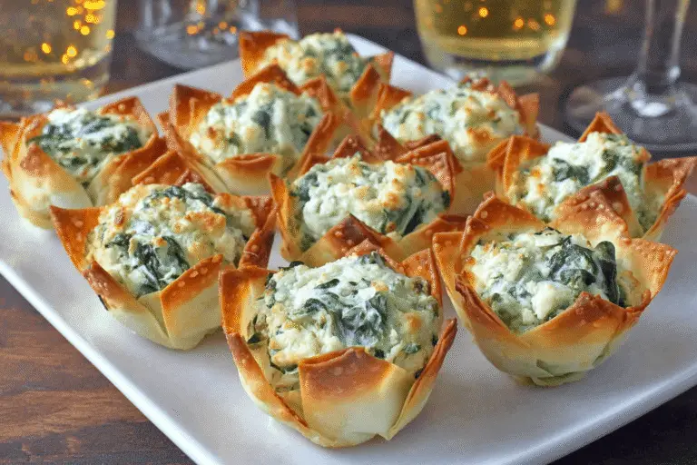 Spinach and Artichoke Wonton Cups Recipe